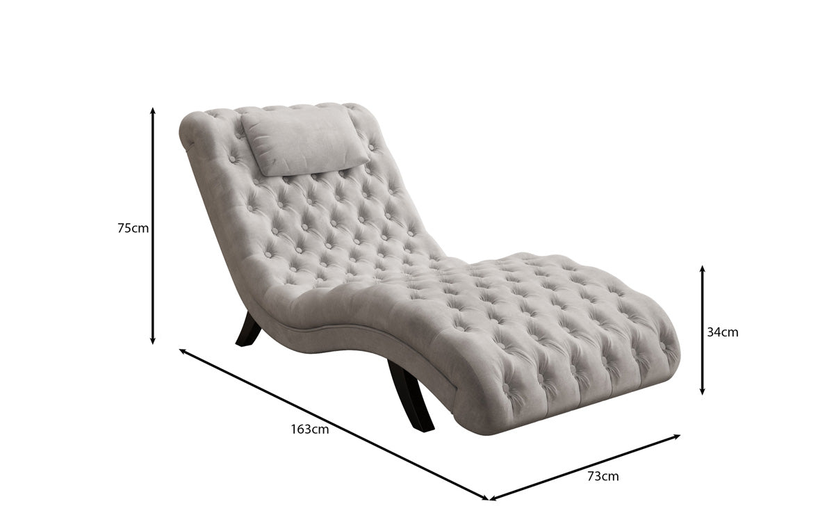 Designer Relax-ligstoel Elarion in Fluweel
