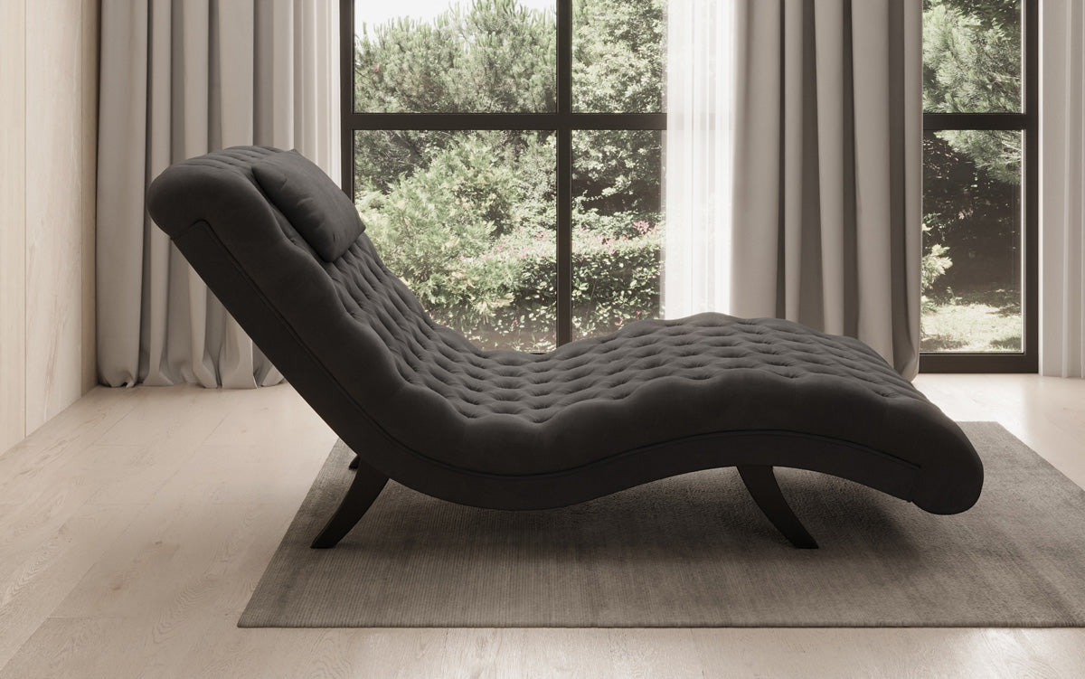 Designer Relax-ligstoel Elarion in Fluweel