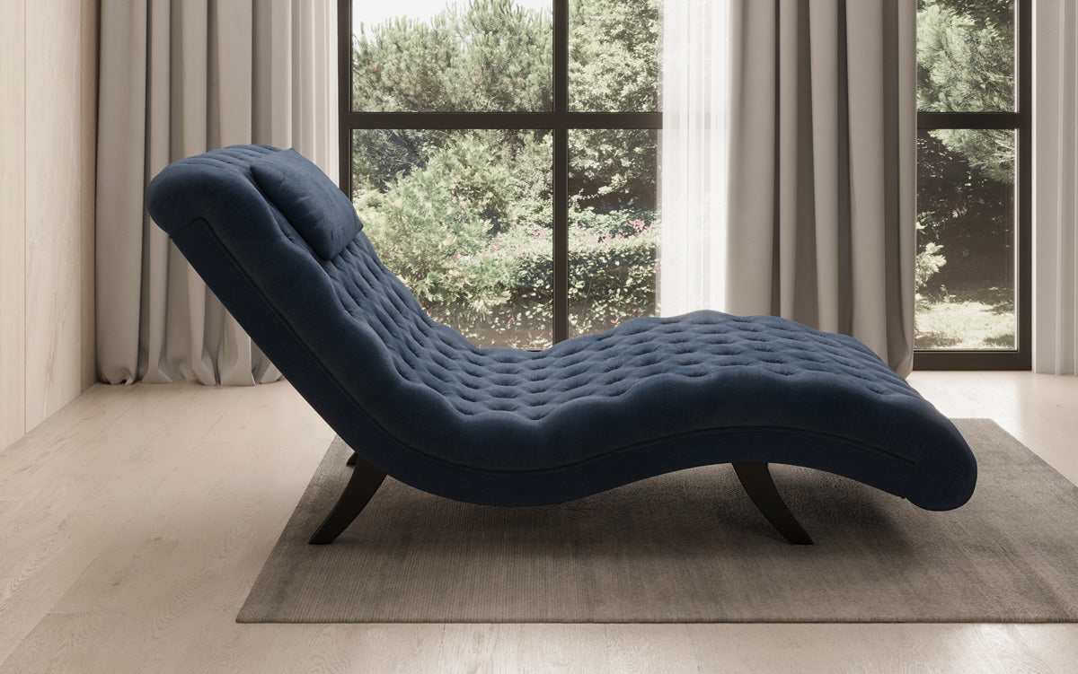 Designer Relax-ligstoel Elarion in Fluweel