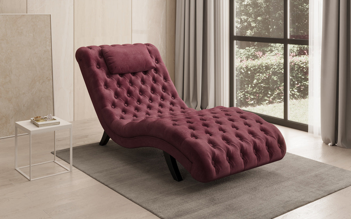 Designer Relax-ligstoel Elarion in Fluweel