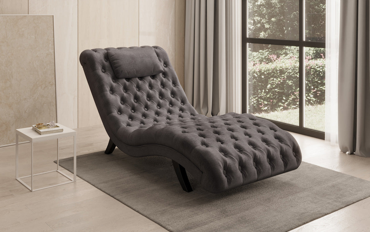 Designer Relax-ligstoel Elarion in Fluweel