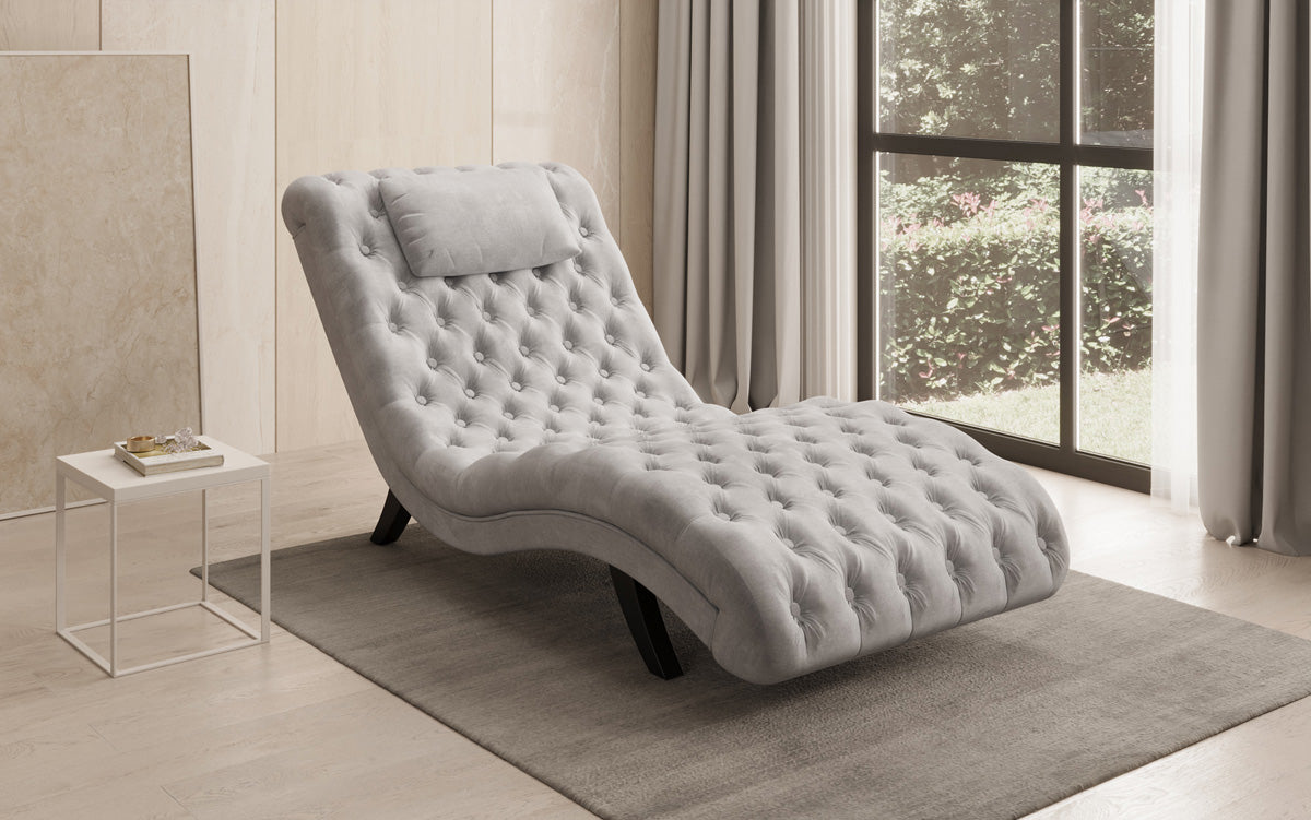 Designer Relax-ligstoel Elarion in Fluweel