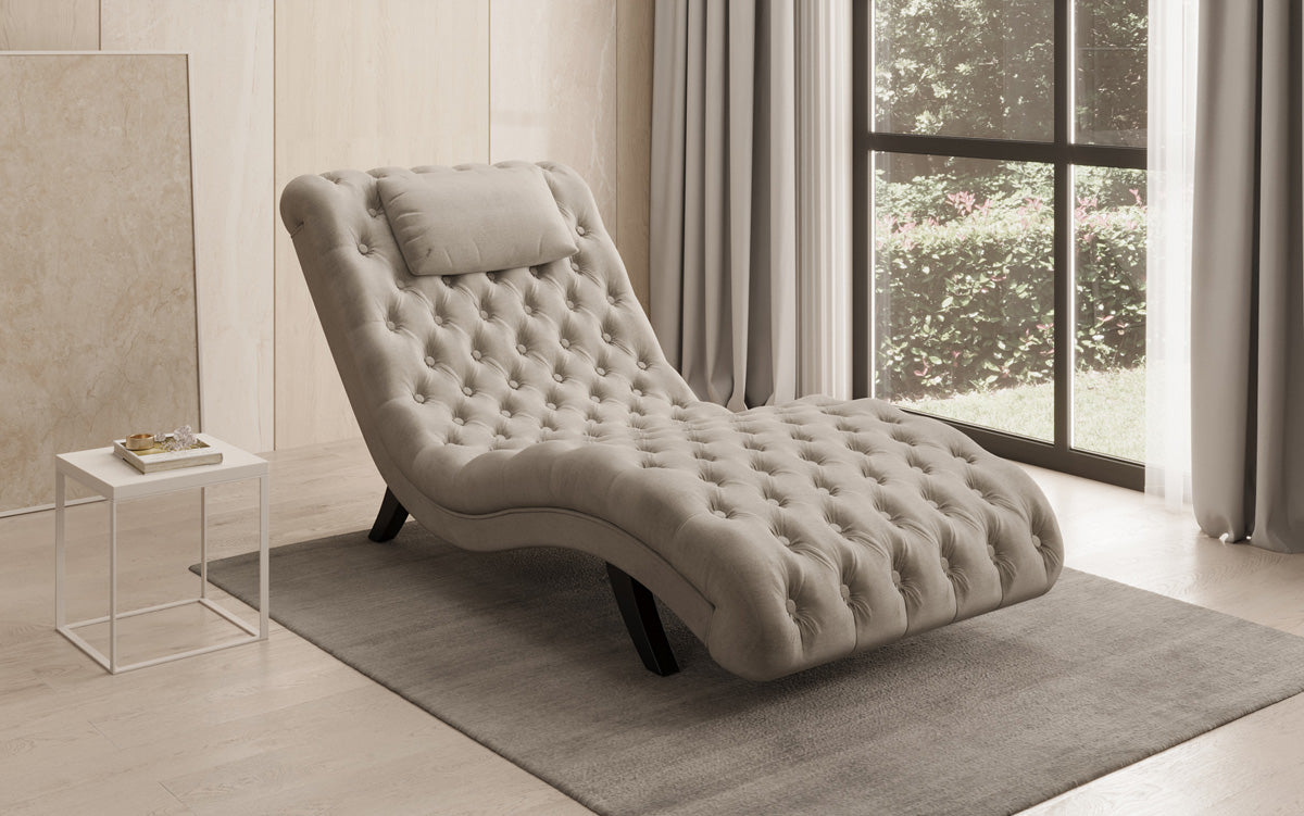 Designer Relax-ligstoel Elarion in Fluweel
