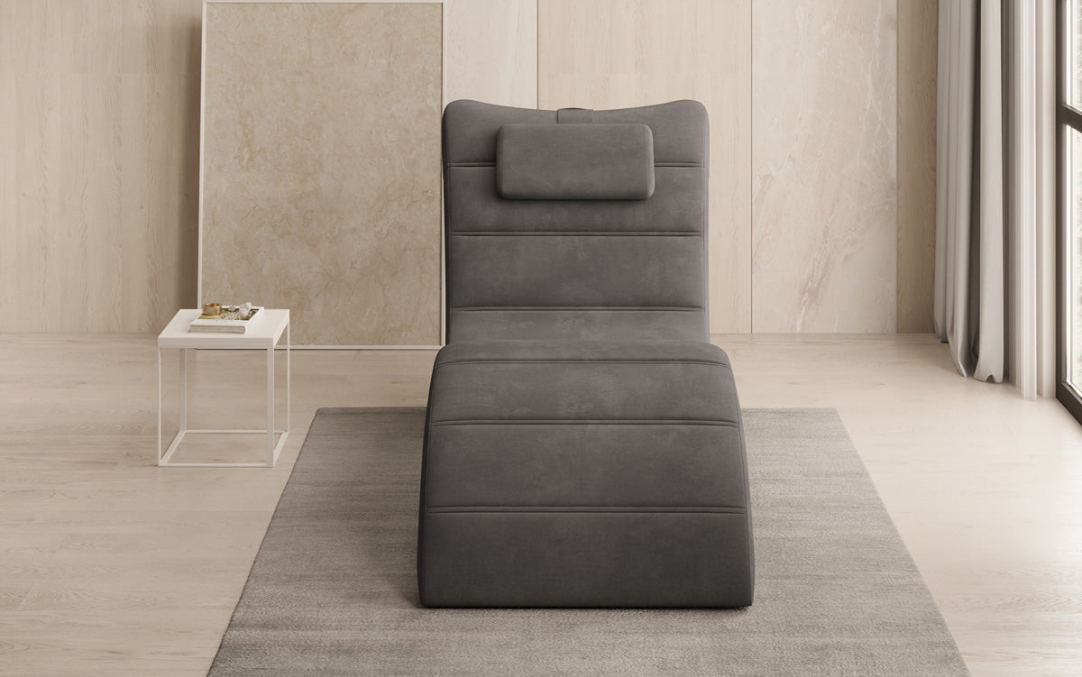 Designer Relax-ligstoel Leon in Fluweel