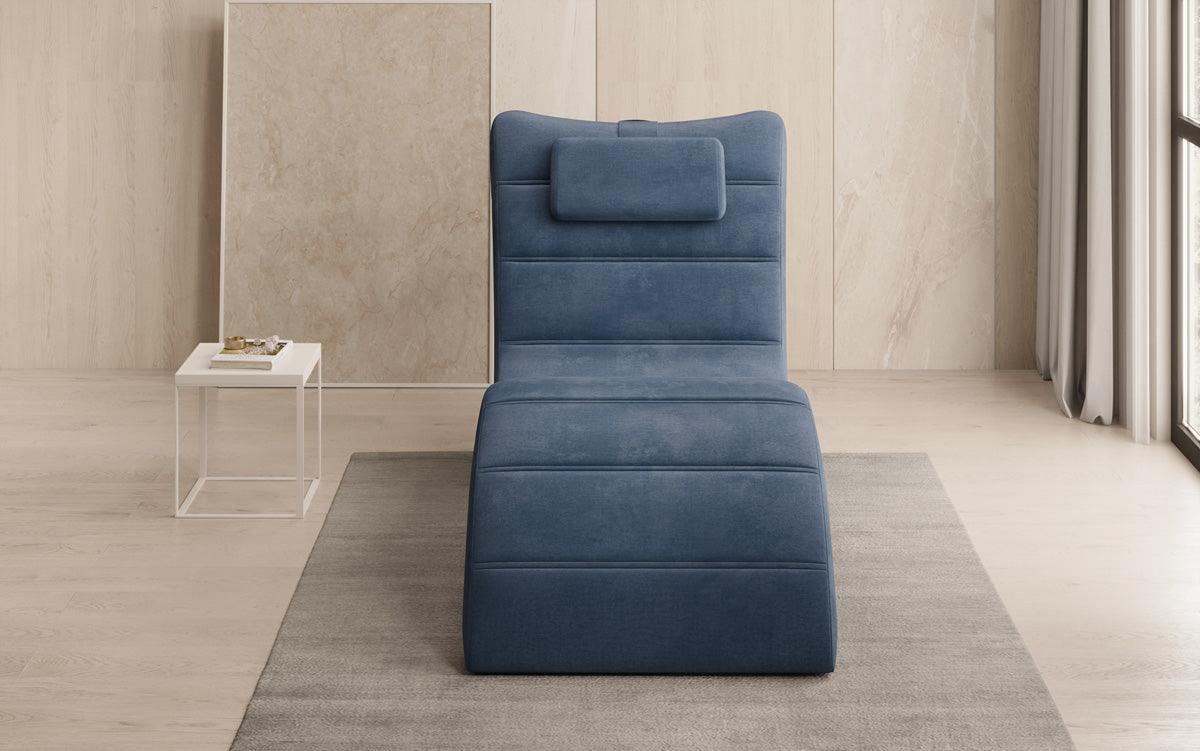 Designer Relax-ligstoel Leon in Fluweel