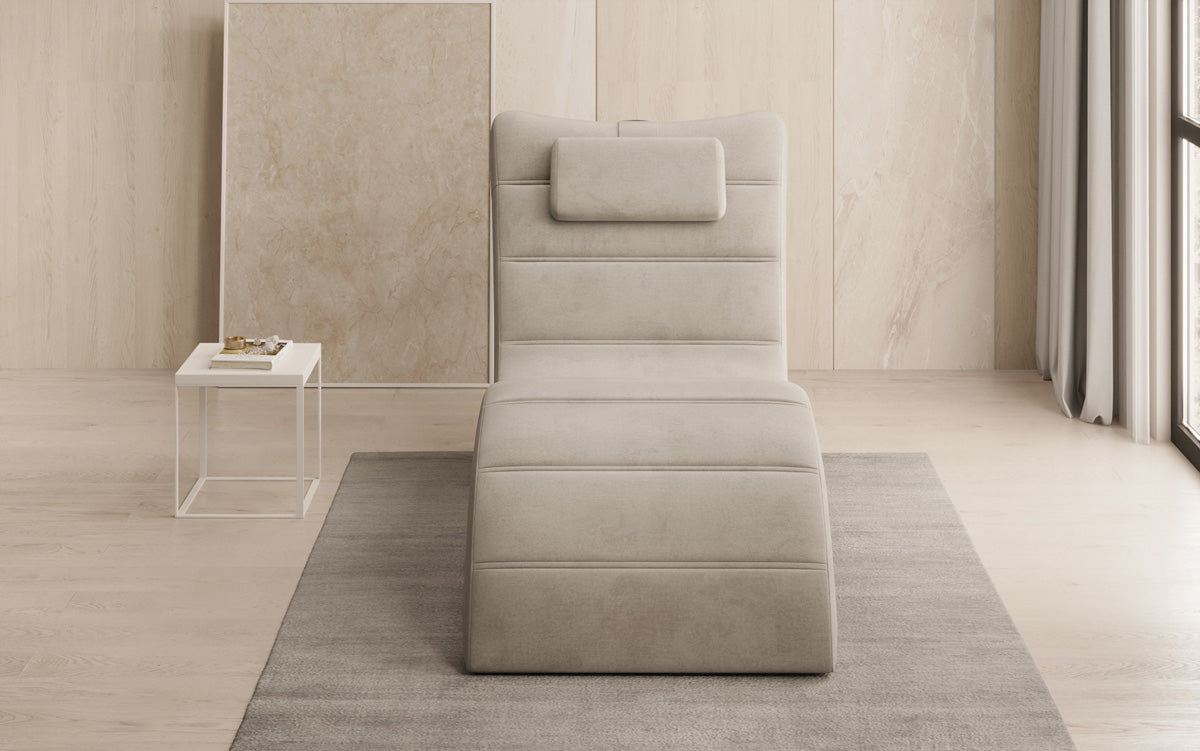 Designer Relax-ligstoel Leon in Fluweel
