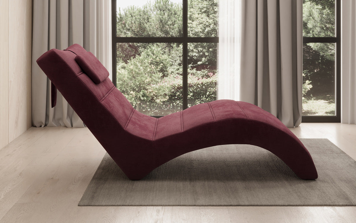 Designer Relax-ligstoel Leon in Fluweel