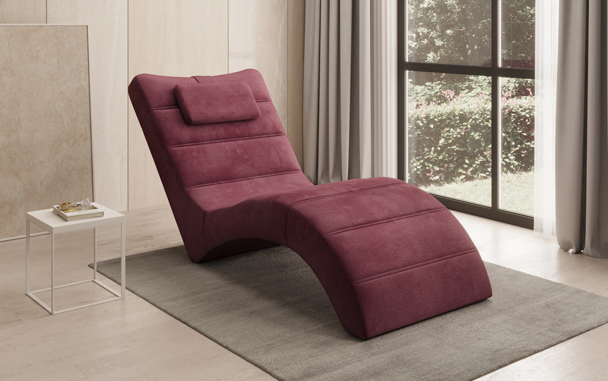 Designer Relax-ligstoel Leon in Fluweel