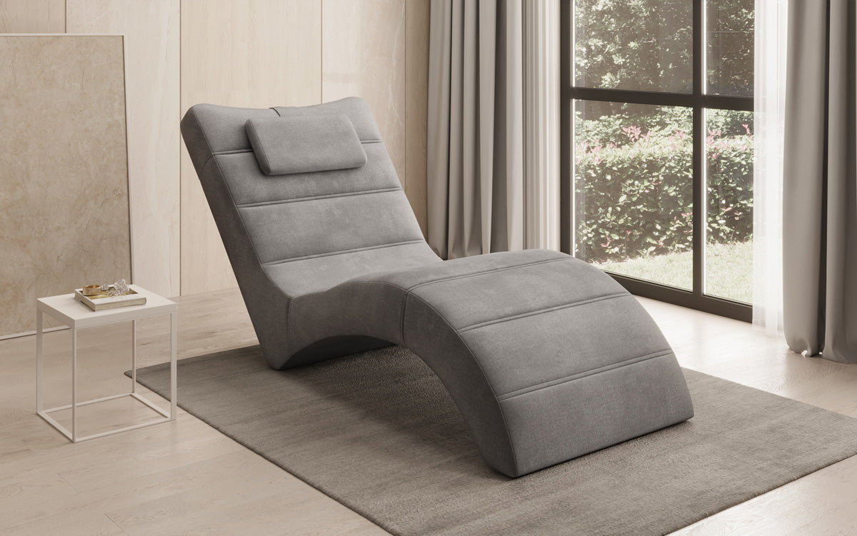 Designer Relax-ligstoel Leon in Fluweel