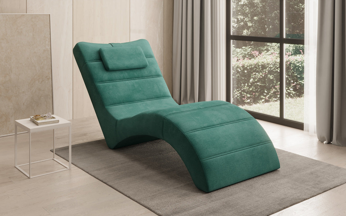 Designer Relax-ligstoel Leon in Fluweel