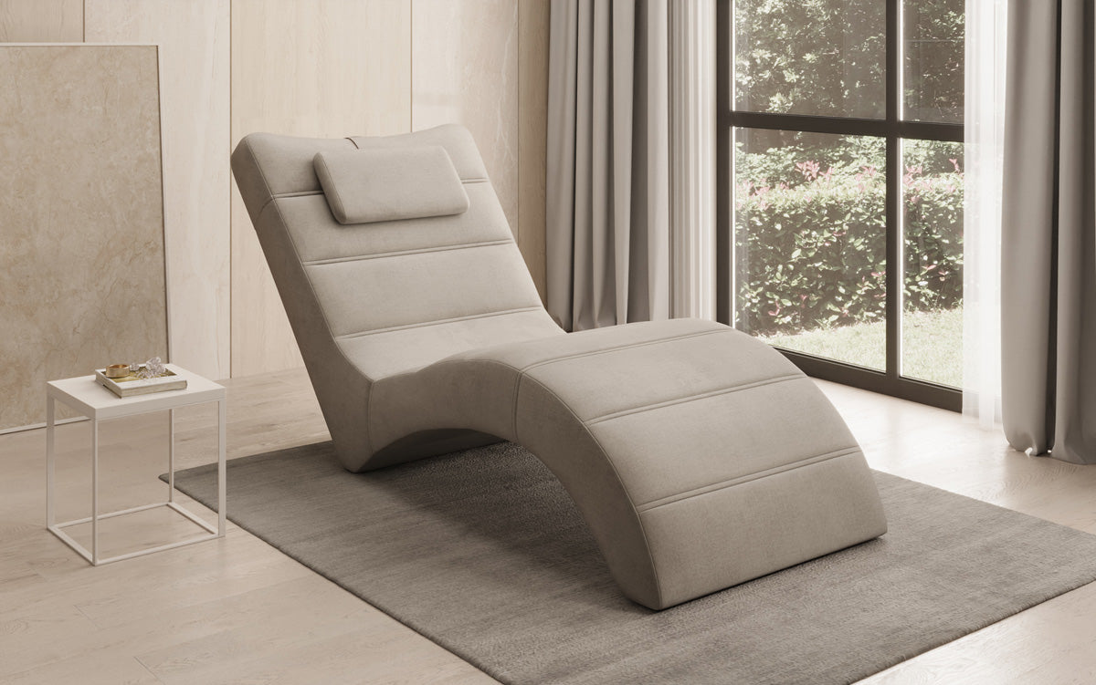 Designer Relax-ligstoel Leon in Fluweel