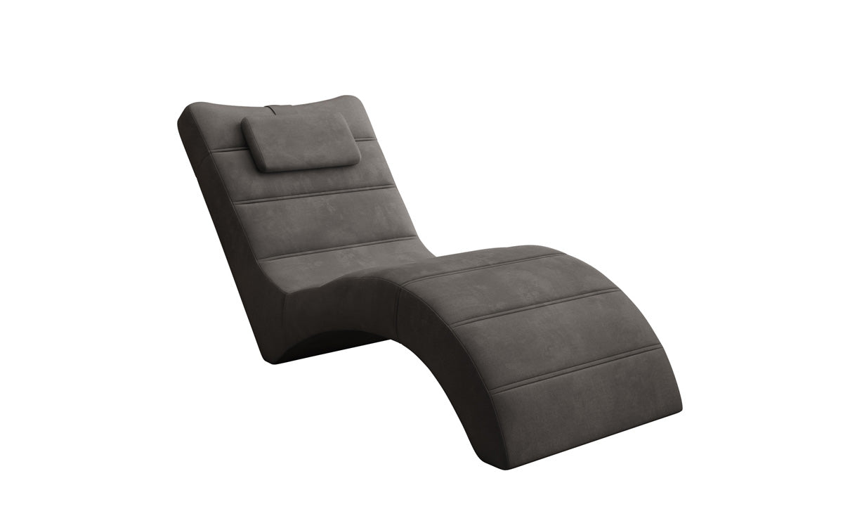 Designer Relax-ligstoel Leon in Fluweel