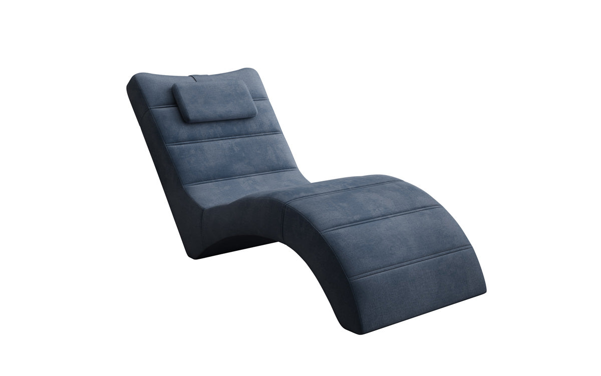 Designer Relax-ligstoel Leon in Fluweel