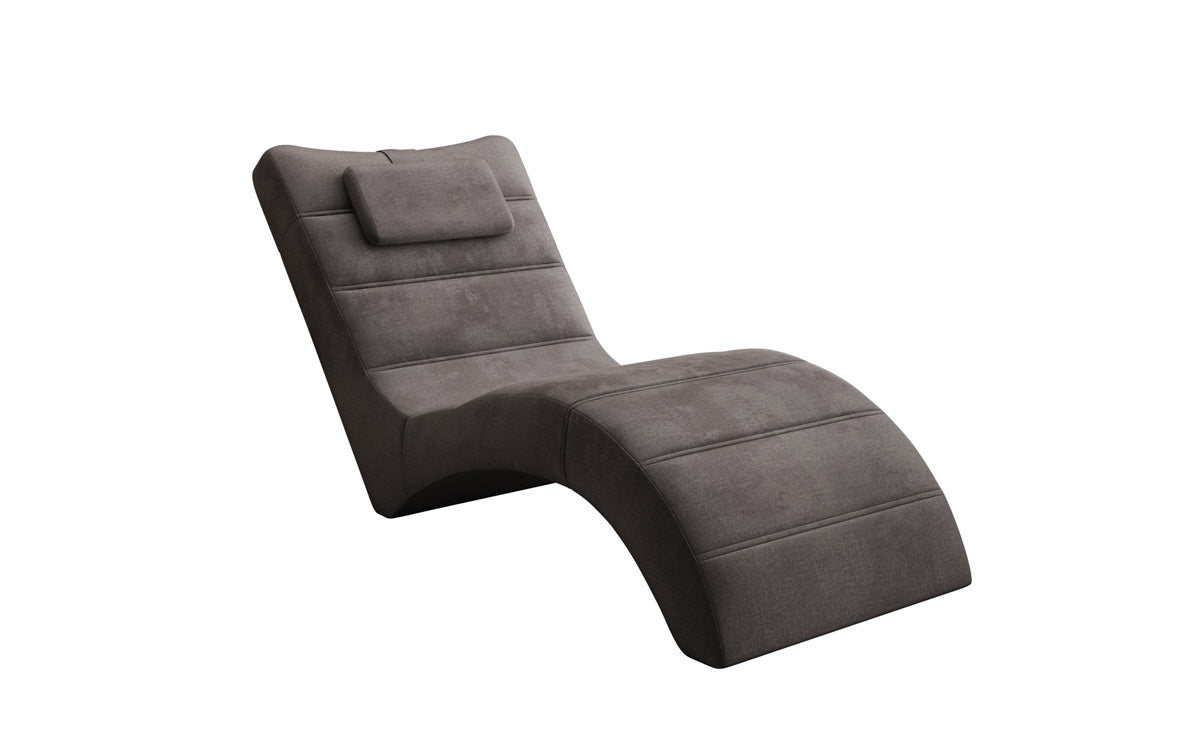 Designer Relax-ligstoel Leon in Fluweel