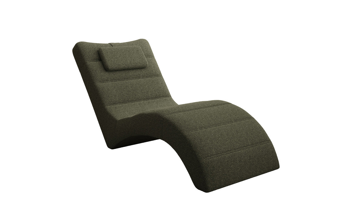 Designer Relax-ligstoel Leon in Bouclé