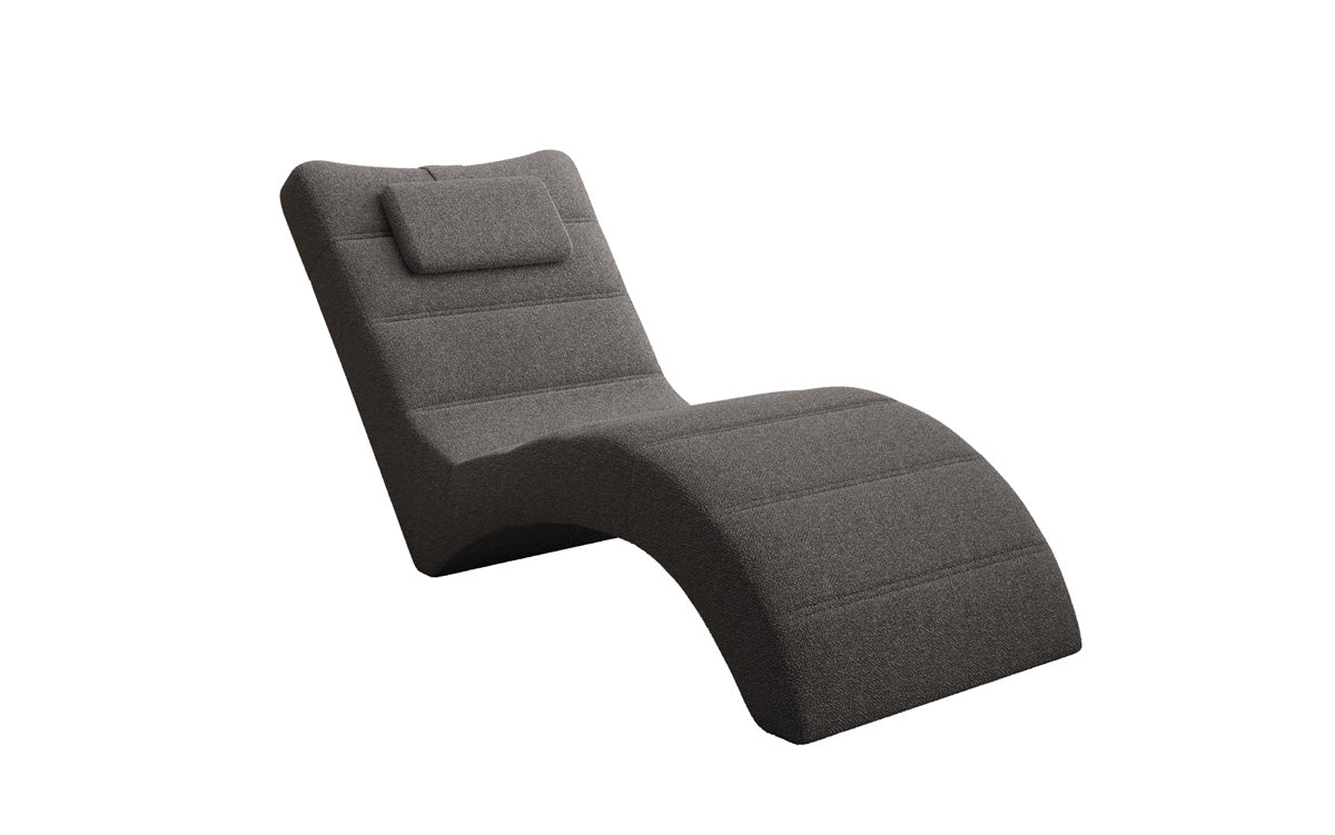 Designer Relax-ligstoel Leon in Bouclé