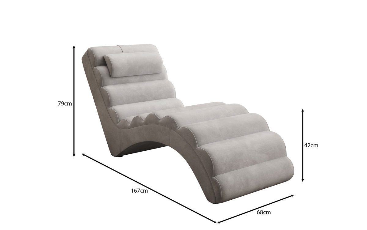 Designer Relax-ligstoel Malina in Fluweel