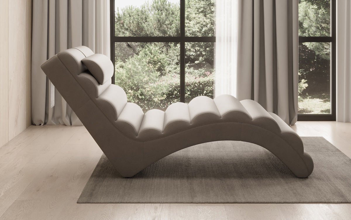 Designer Relax-ligstoel Malina in Echtleder