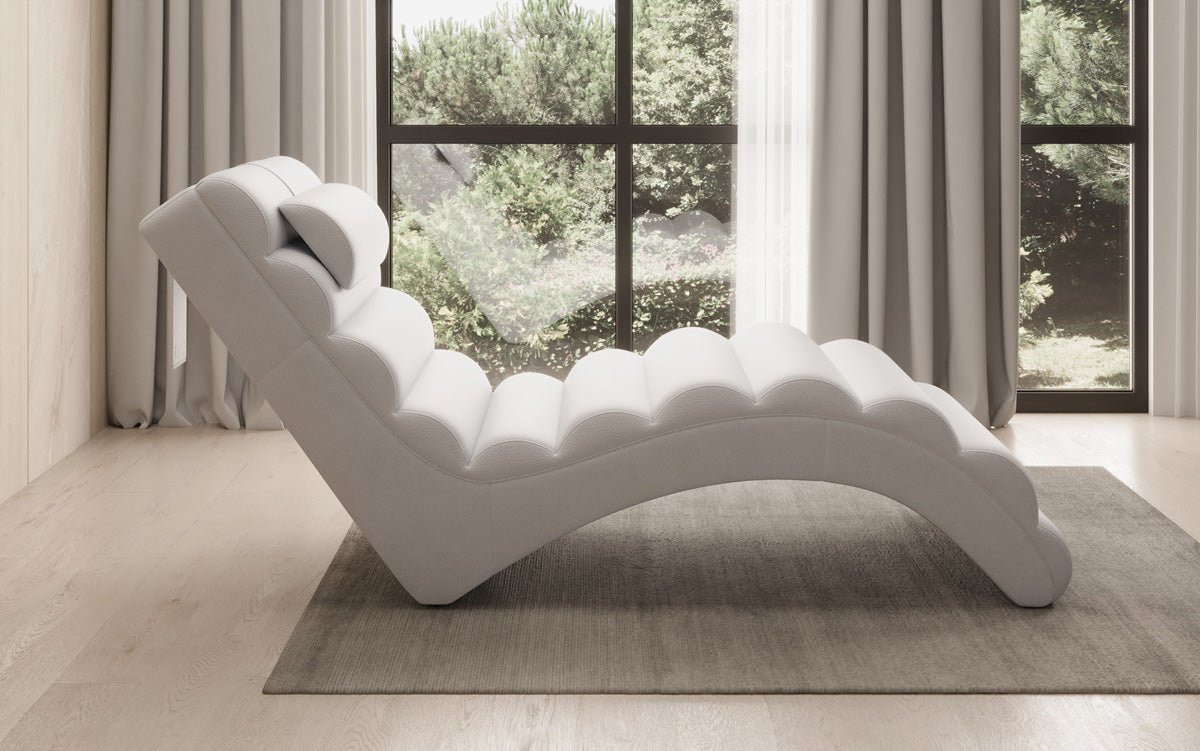 Designer Relax-ligstoel Malina in Echtleder