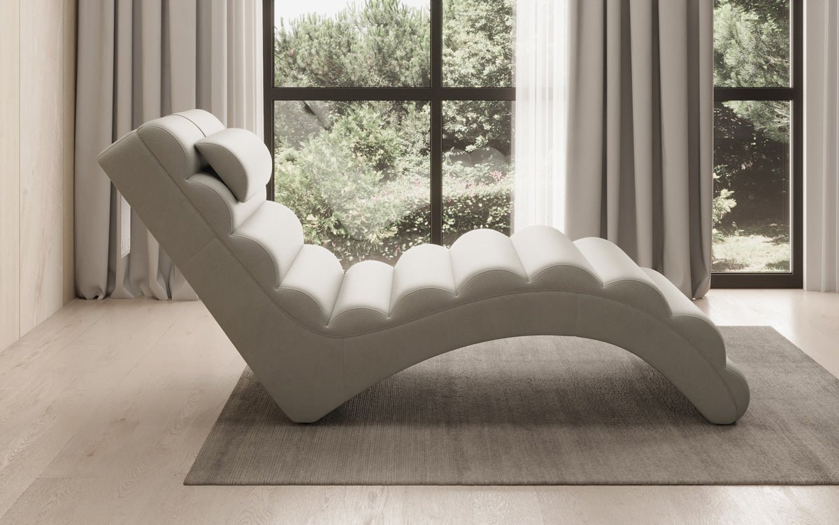Designer Relax-ligstoel Malina in Echtleder