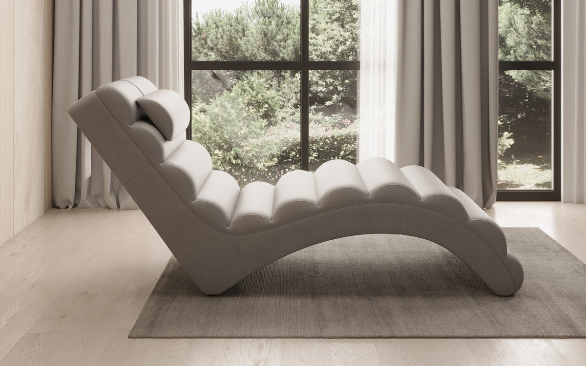 Designer Relax-ligstoel Malina in Echtleder