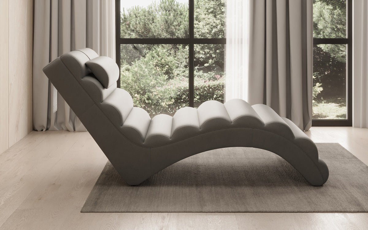Designer Relax-ligstoel Malina in Echtleder