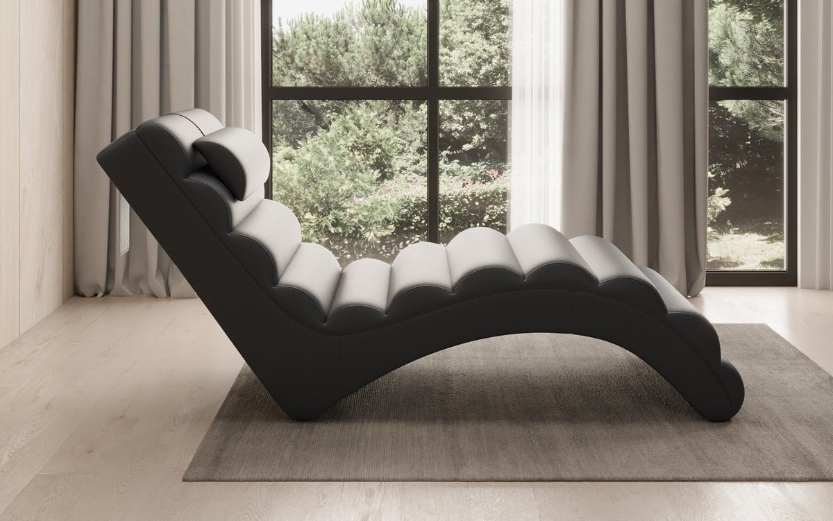 Designer Relax-ligstoel Malina in Echtleder