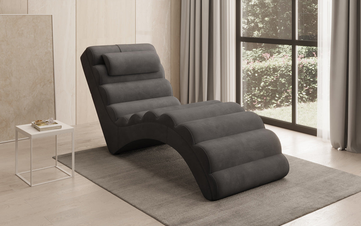 Designer Relax-ligstoel Malina in Fluweel