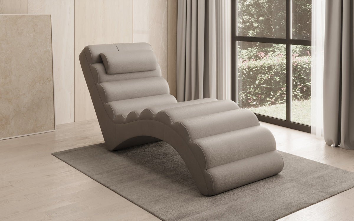 Designer Relax-ligstoel Malina in Echtleder