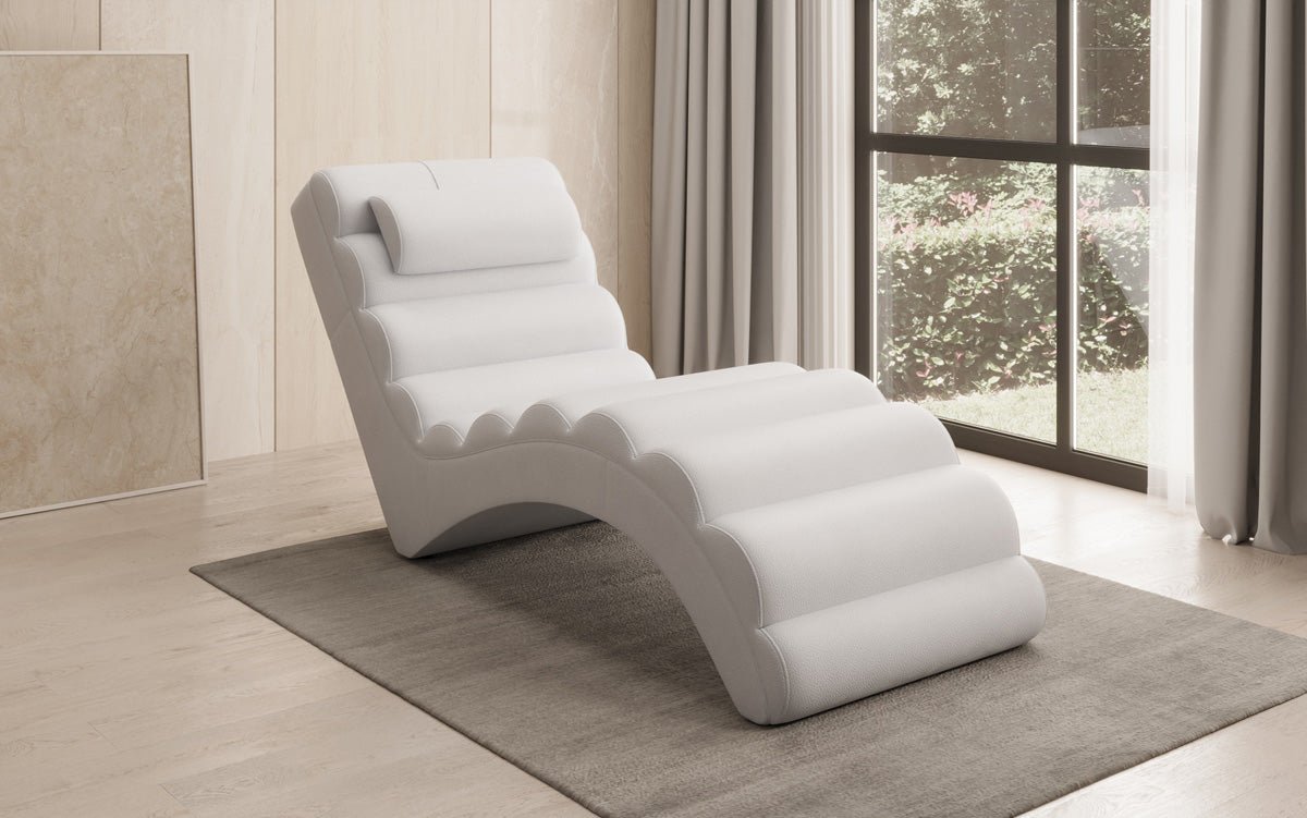 Designer Relax-ligstoel Malina in Echtleder