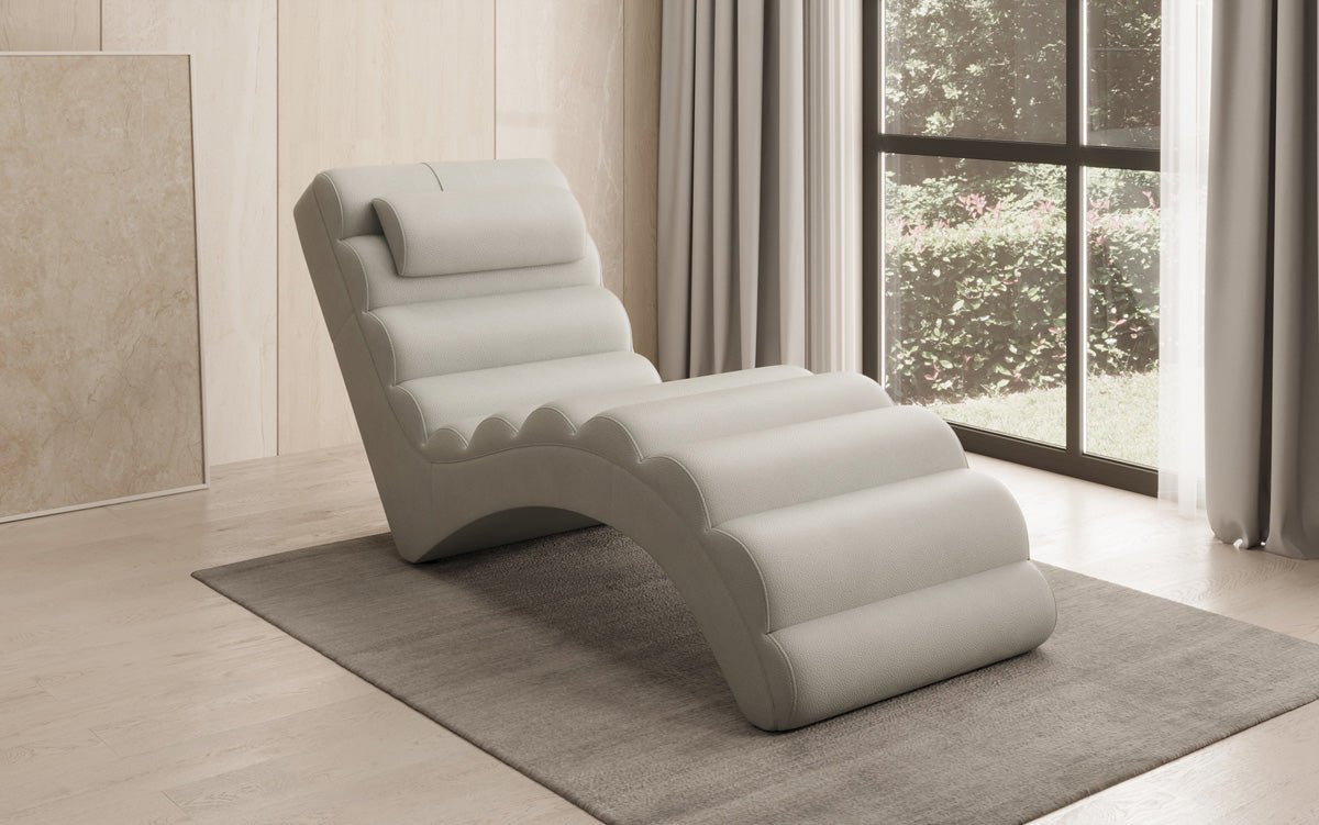 Designer Relax-ligstoel Malina in Echtleder