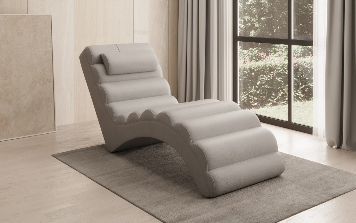 Designer Relax-ligstoel Malina in Echtleder