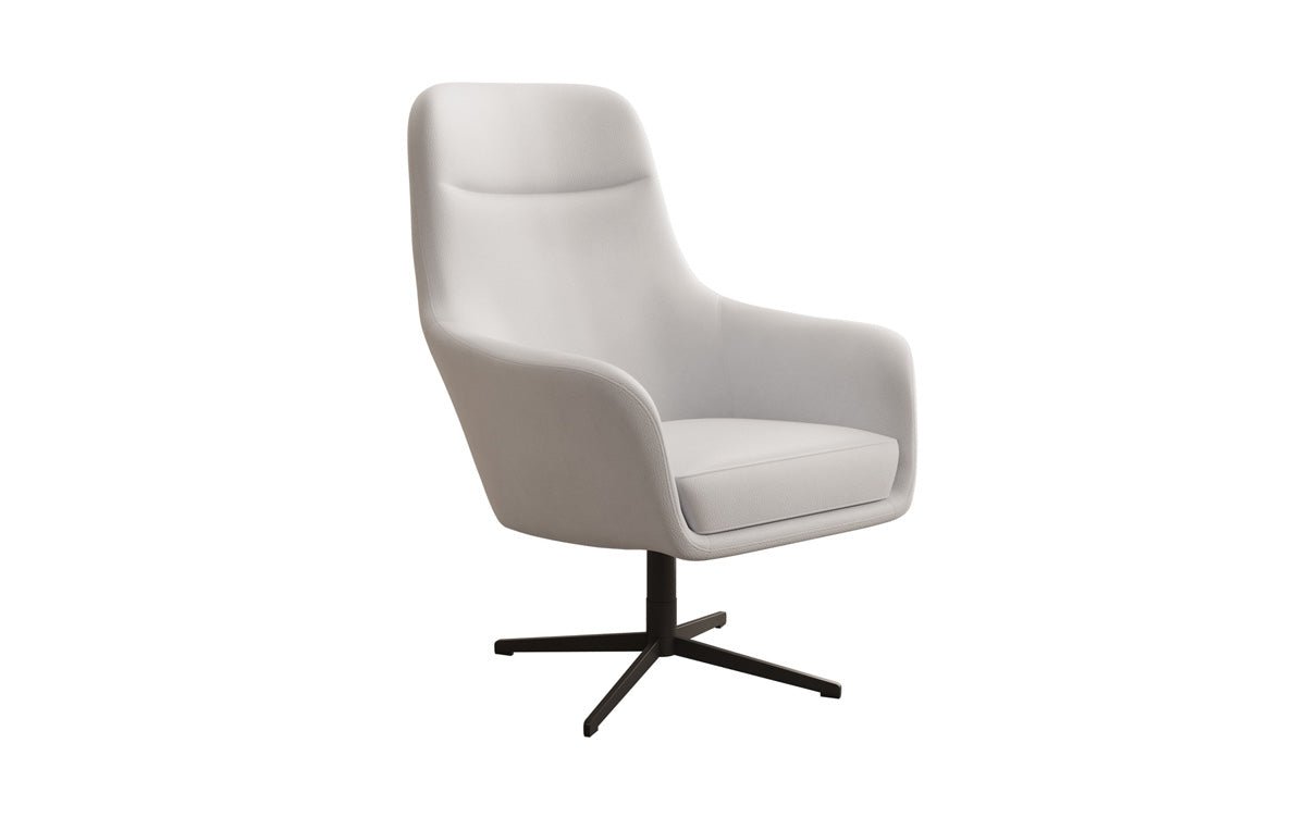 Designer fauteuil Ren 360° draaifunctie in echt leer