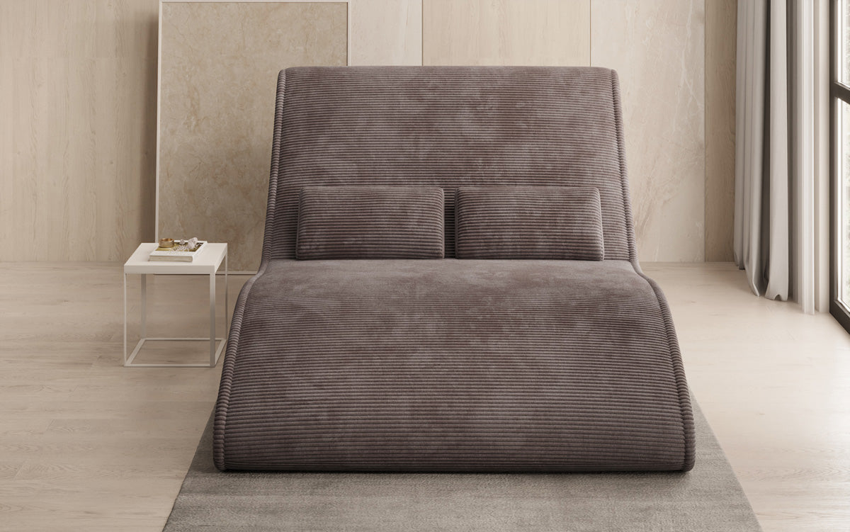Designer Relax-ligstoel Lunaris 120 in Ribstof