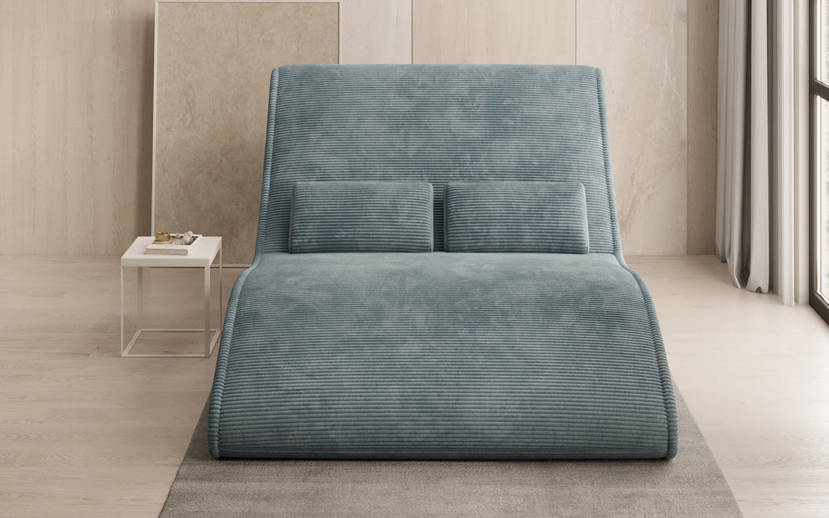 Designer Relax-ligstoel Lunaris 120 in Ribstof