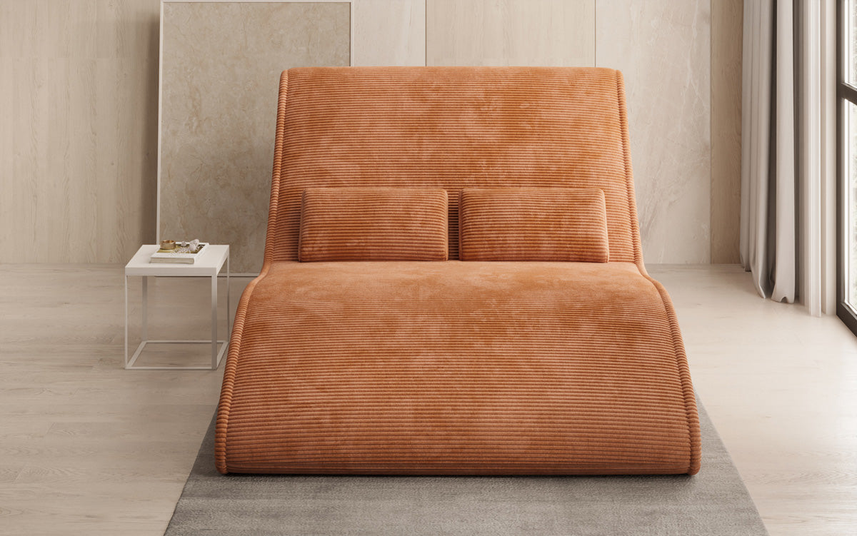 Designer Relax-ligstoel Lunaris 120 in Ribstof