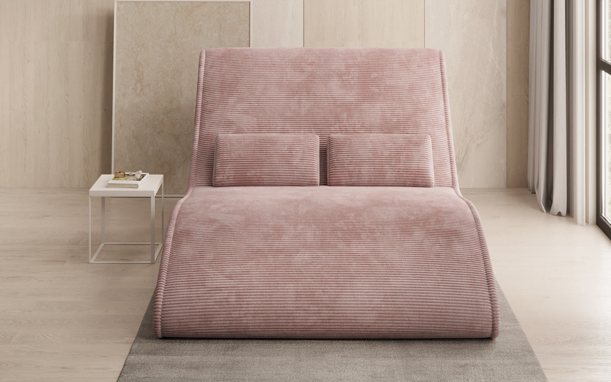 Designer Relax-ligstoel Lunaris 120 in Ribstof