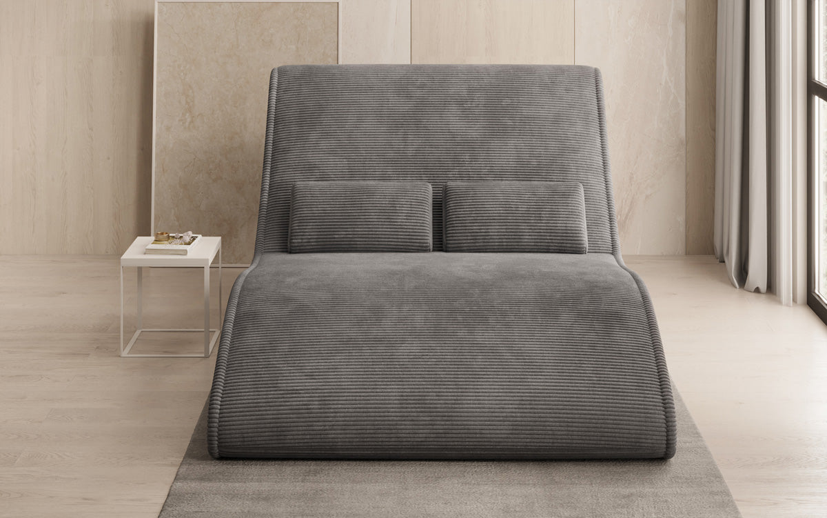 Designer Relax-ligstoel Lunaris 120 in Ribstof