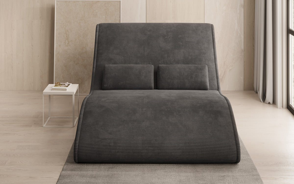 Designer Relax-ligstoel Lunaris 120 in Ribstof