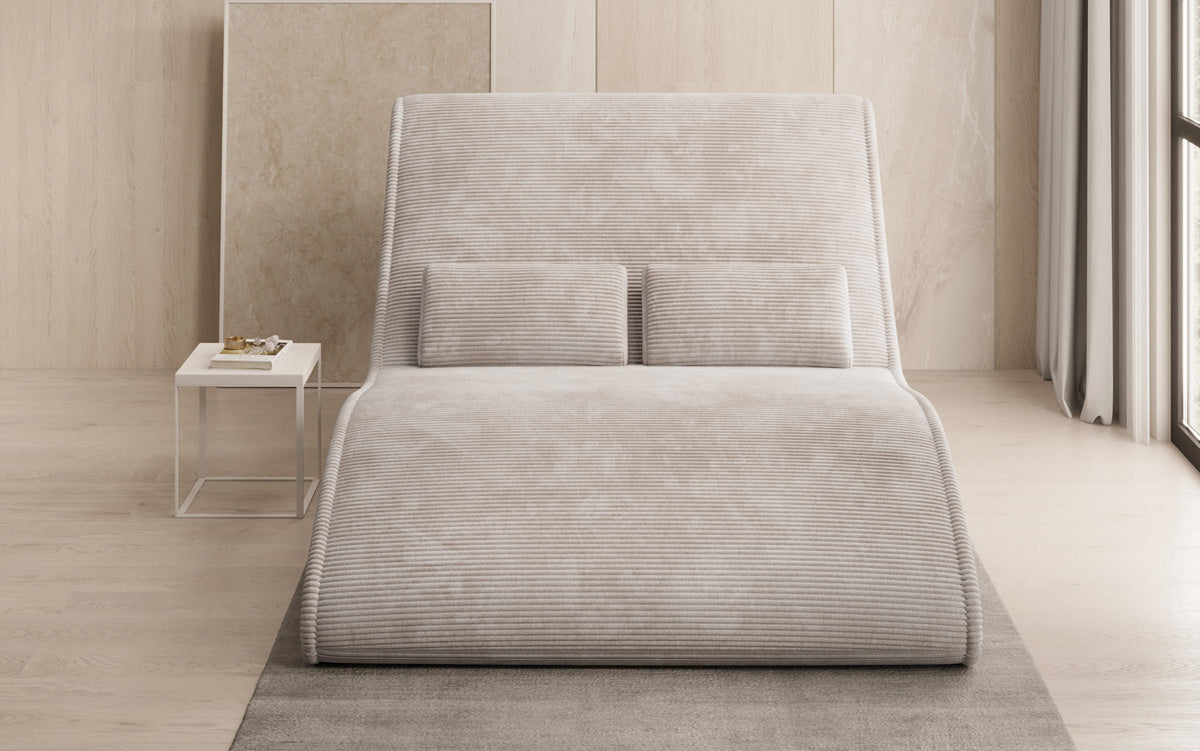 Designer Relax-ligstoel Lunaris 120 in Ribstof