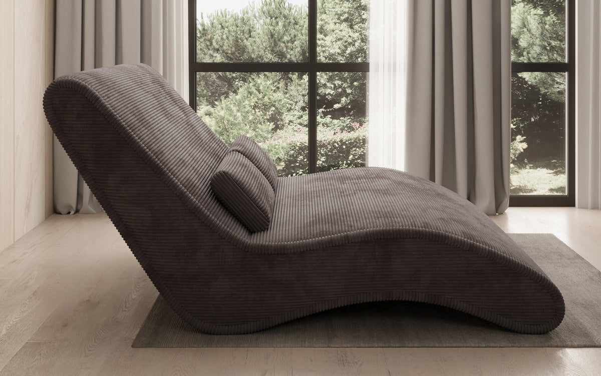 Designer Relax-ligstoel Lunaris 120 in Ribstof