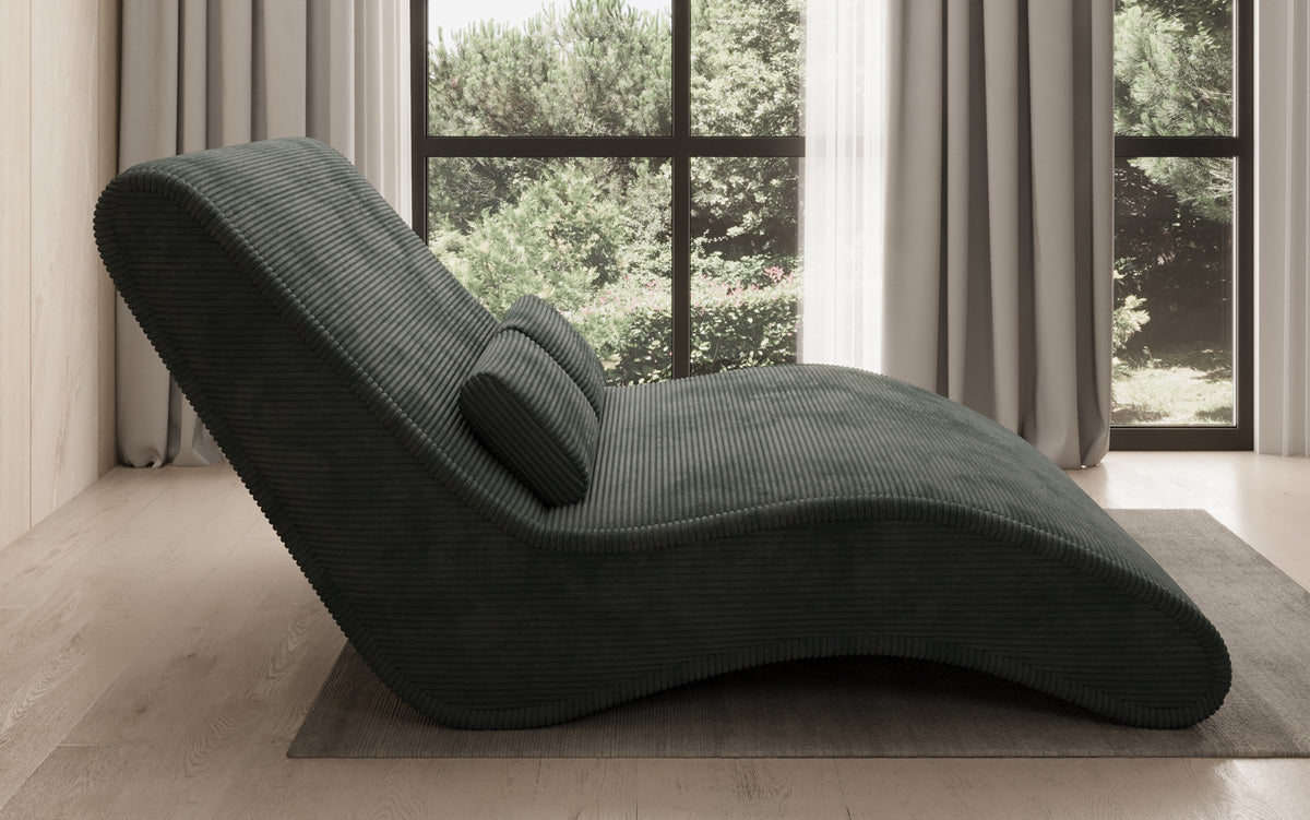 Designer Relax-ligstoel Lunaris 120 in Ribstof