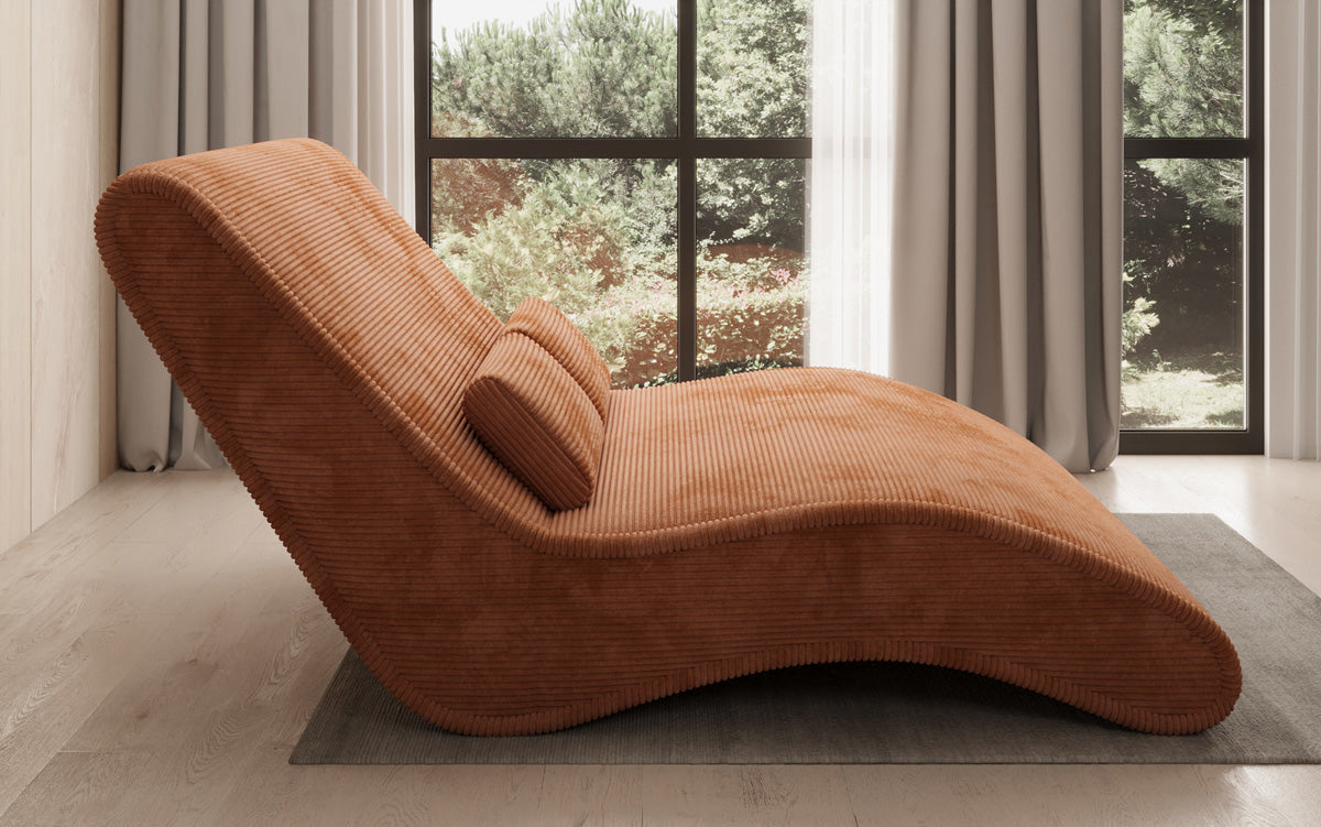Designer Relax-ligstoel Lunaris 120 in Ribstof