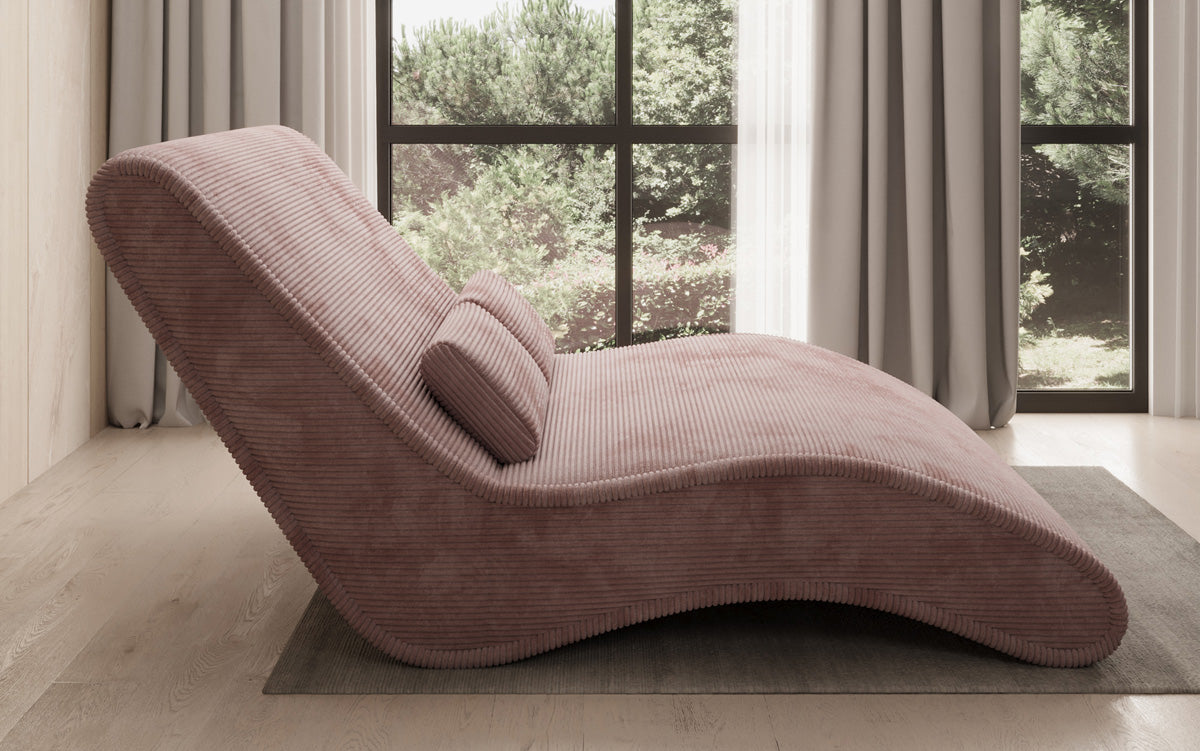 Designer Relax-ligstoel Lunaris 120 in Ribstof