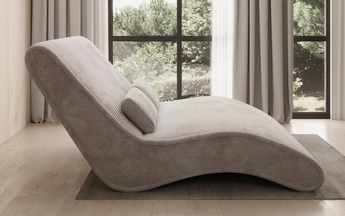 Designer Relax-ligstoel Lunaris 120 in Ribstof
