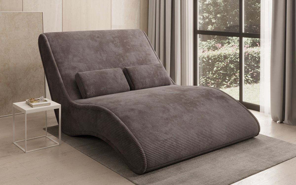 Designer Relax-ligstoel Lunaris 120 in Ribstof