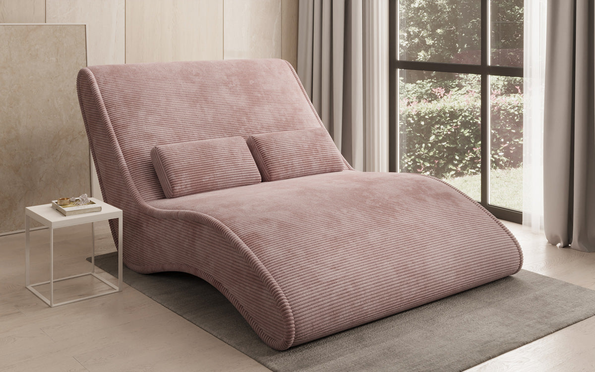 Designer Relax-ligstoel Lunaris 120 in Ribstof