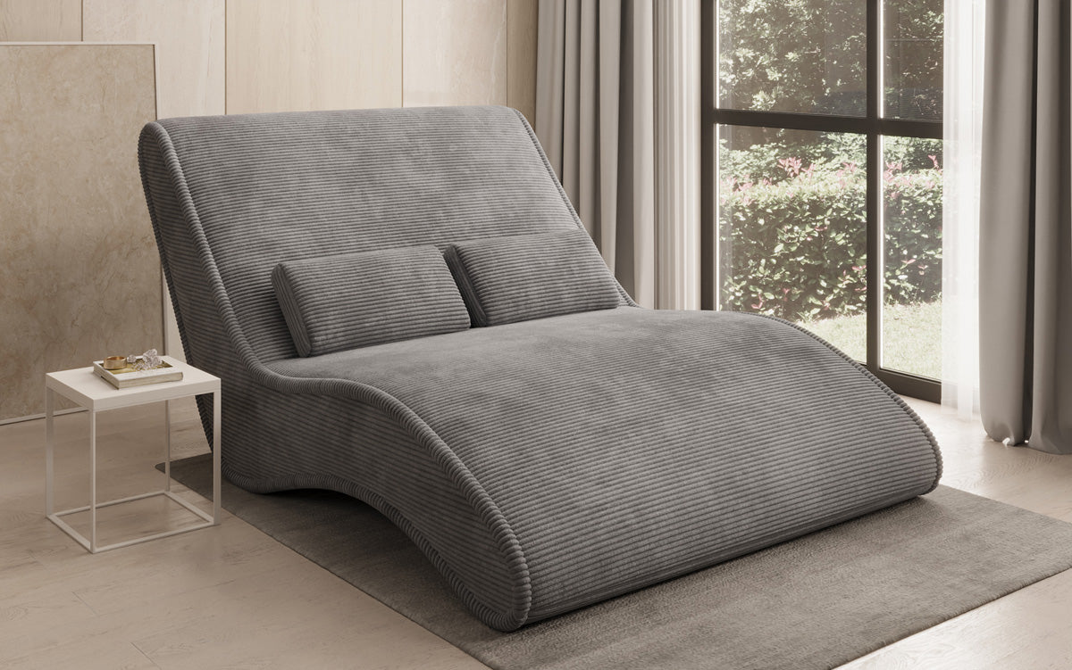 Designer Relax-ligstoel Lunaris 120 in Ribstof