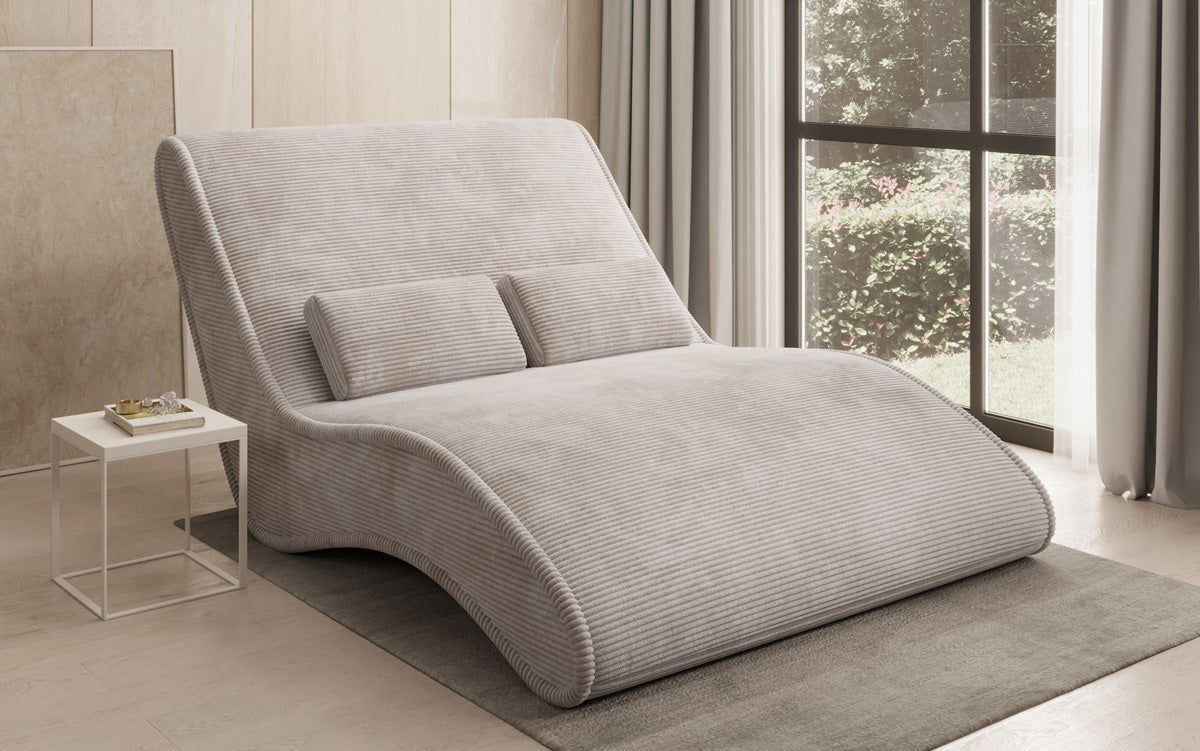 Designer Relax-ligstoel Lunaris 120 in Ribstof