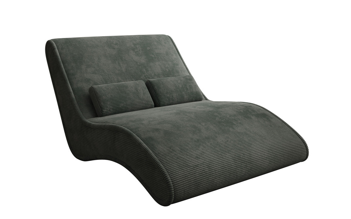Designer Relax-ligstoel Lunaris 120 in Ribstof